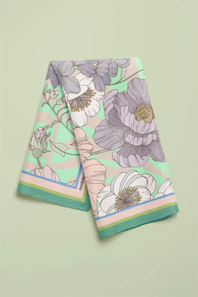 Z81 VINTACE FLOWERS TASARIM BANDANA - Resim 4