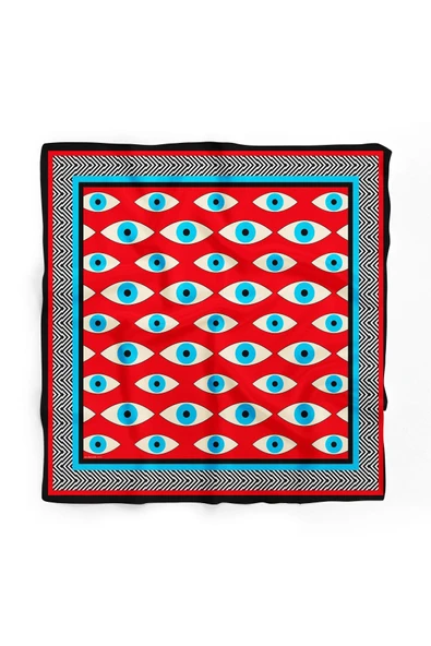 V49 EYE RED TASARIMLI BANDANA DG12394 - Resim 2