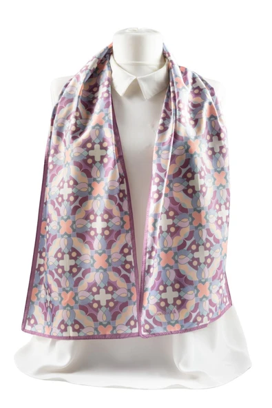 I101 Modabutik Geometri Desenli Fular - Resim 5