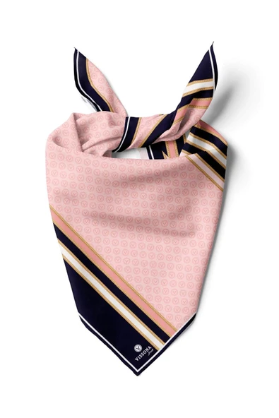 %100 İpek Kadın Desenli Bandana 80x80 ürün görseli