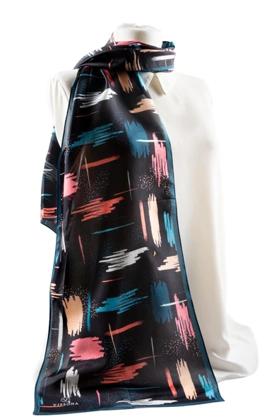 SATEN İPEK GEOMETRİK DESENLİ KADIN FULAR ürün görseli