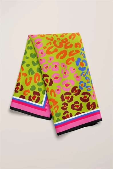 F83 LEOPARD TASARIMLI BANDANA  DG11973 - Resim 3