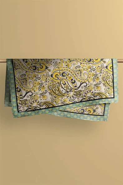 B119 ŞAL TASARIM ETNIC BANDANA - Resim 5
