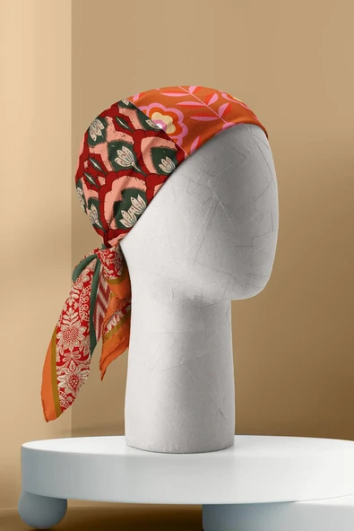 B51 KADIN DESENLİ BANDANA DG-502 - Resim 3