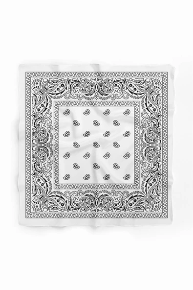 A4 WHITE ŞALLI BANDANA DG12196 - Resim 2