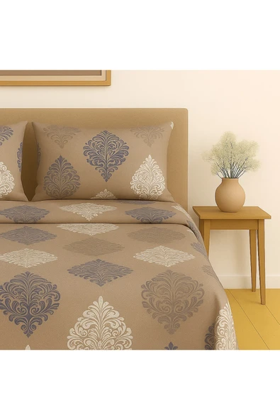 StellaFlavo Çift Kişilik Desenli Nevresim + 2 Adet Kapaklı Yastık Kılıfı - Resim 2