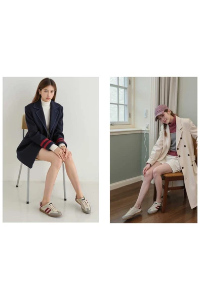 Unisex Yanı Şeritli Bağcıklı Yürüyüş Spor Ayakkabı / Beden : 40 / Cinsiyet : Unisex ürün görseli