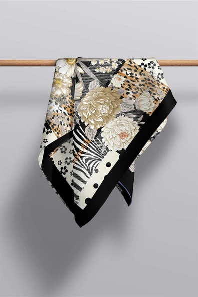 Modabutik Çiçek Desenli Fular - Resim 3
