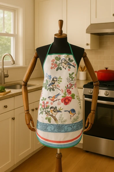 Dijital Baskılı Su Sıvı Geçirmez Leke Tutmaz Mutfak Önlüğü Pambird ürün görseli