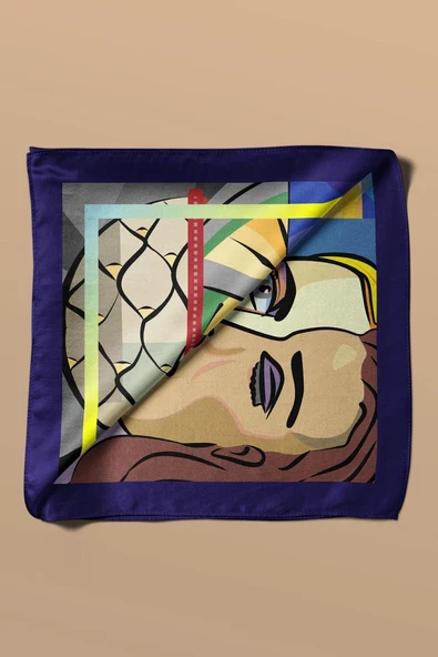 A76 KADIN DESENLİ BANDANA - Resim 4