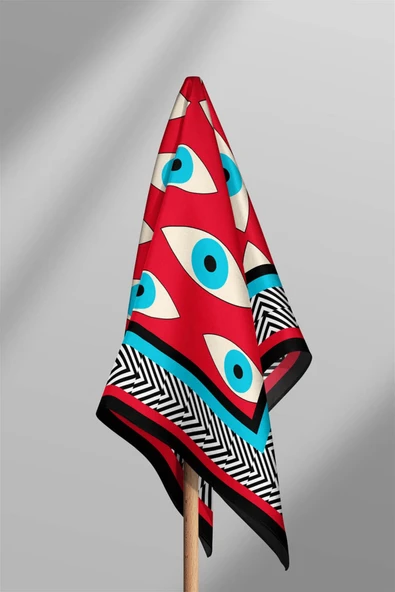 V49 EYE RED TASARIMLI BANDANA DG12394 - Resim 4