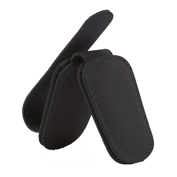 Space24 SP130 Araç İçi Gözlük Tutucu Manyetik Yumuşak Doku Tek Elle Kullanım Siyah ürün görseli 1