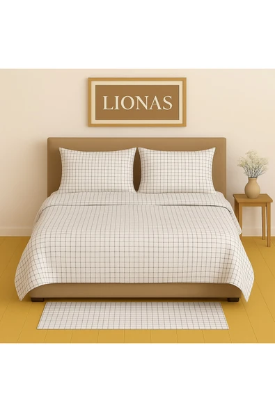 StellaFlavo Çift Kişilik Desenli Nevresim + 2 Adet Kapaklı Yastık Kılıfı ürün görseli 1