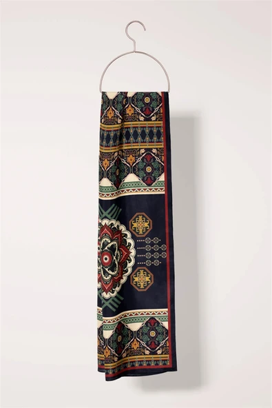 Z46 Modabutik Geometrik Desenli Fular - Resim 4