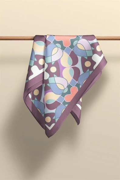 I101 Modabutik Geometri Desenli Fular - Resim 3