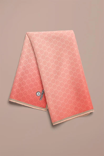 %100 İpek Kadın Desenli Bandana 80x80 - Resim 5