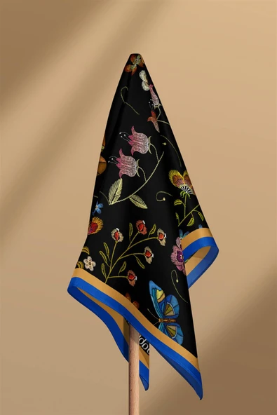 Z55 Modabutik Kelebek Desenli Bandana - Resim 4