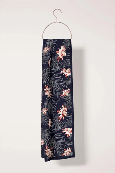 I13 Modabutik Çiçek Desenli Fular - Resim 4