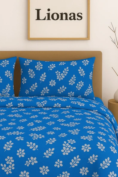 StellaFlavo Tek Kişilik Desenli Nevresim + 1 Adet Kapaklı Yastık Kılıfı - Resim 2