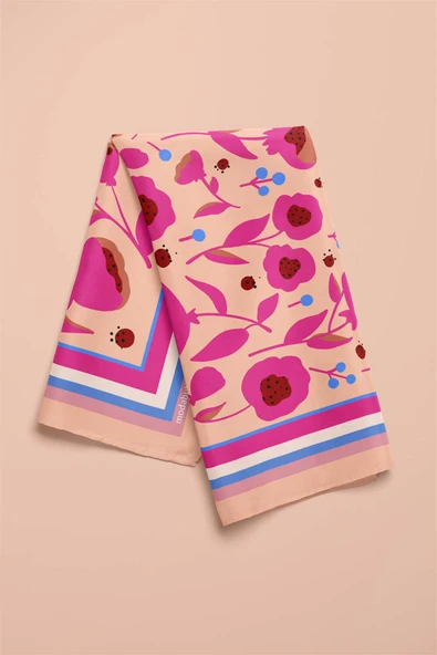 F81 TRIBAL FLORAL TASARIMLI BANDANA - Resim 4