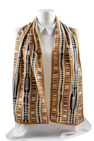 Modabutik Çizgi Desenli Fular - Resim 5