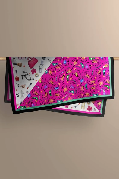 D42 KADIN DESENLİ BANDANA - Resim 4