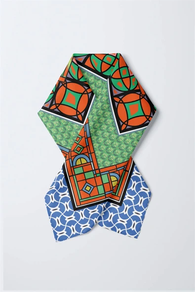 Y91 MODERN RETRO DESENLİ BANDANA DG12229 - Resim 4