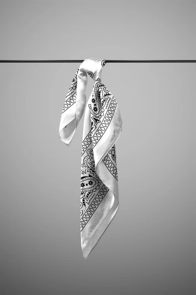 A4 WHITE ŞALLI BANDANA DG12196 - Resim 6