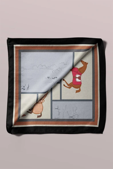 Y53 MODERN HORSE TASARIMLI BANDANA DG12084 - Resim 4