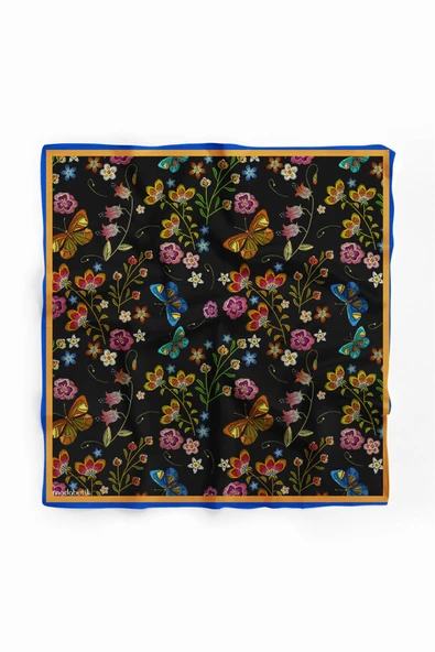 Z55 Modabutik Kelebek Desenli Bandana - Resim 2