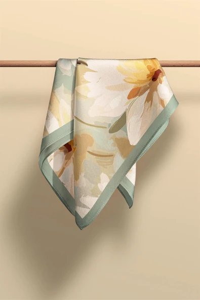 Modabutik Çiçek Desenli Fular - Resim 3