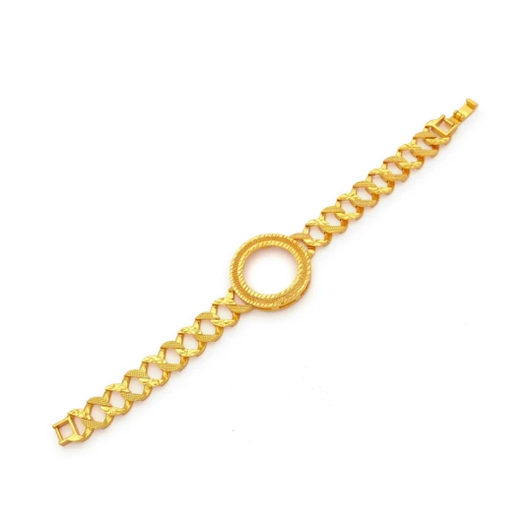 Altın Kaplama İmitasyon Desenli Yarım Çerçeveli Bileklik BLK-1215 ürün görseli