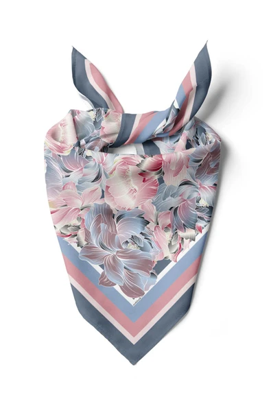 B71 MODERN ÇİÇEK TASARIM BANDANA DG12392 ürün görseli