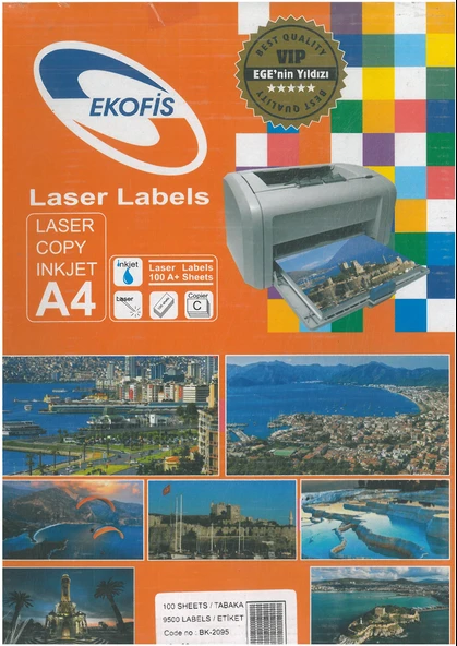 Ekofis Lazer Etiket 12x30 (9500) ürün görseli 1