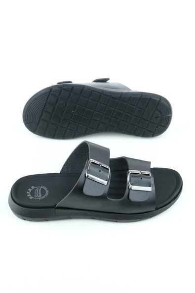 GEZER Yazlık Fuspetli Taban İki Toka Ayarlanabilir Erkek Terlik - Resim 5