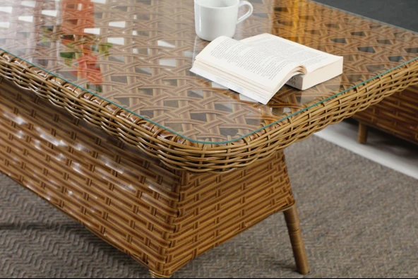 LİV Concept Lüks Rattan Oturma Ve Yemek Seti 7 Kişilik - Bahçe/balkon - Resim 3