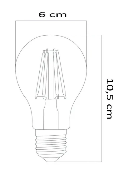 Panasonic 7W (60W) A60 Rustik Led Ampul Sarı Işık E27- 3 Adet - Resim 3