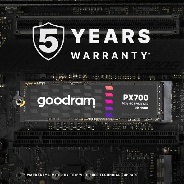 GOODRAM 2TB SSDPR-PX700-02T-80 7400-6500MB/s M2 NVME GEN4 DİSK - Resim 2