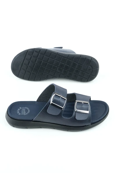 GEZER Yazlık Fuspetli Taban İki Toka Ayarlanabilir Erkek Terlik - Resim 5