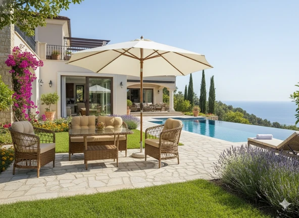 LİV Concept Palmiye Rattan Lüks Oturma Grubu(şemsi̇yesi̇z) ürün görseli