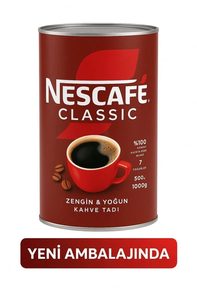 Nescafe 2 Adet Classic Kahve 1000 Gr. EMH - Resim 2