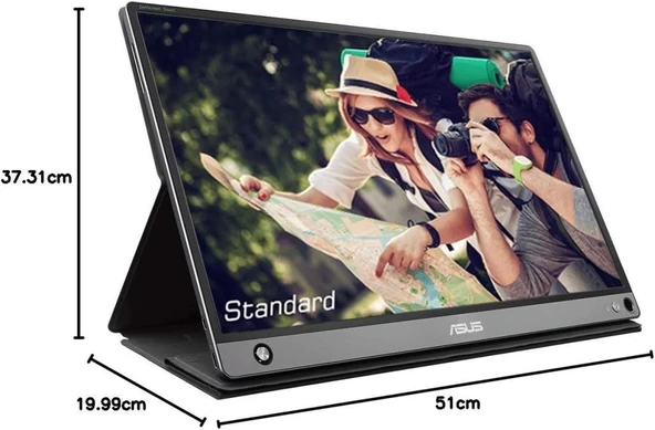 Asus ZenScreen Touch MB16AMT 15.6" 5 ms Full HD IPS 60 Hz Dokunmatik Taşınabilir Monitör Outlet - Resim 2