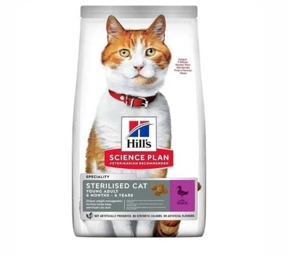 Hills Sterilised Duck Ördekli Kısırlaştırılmış Kedi Maması 10 Kg ürün görseli 1