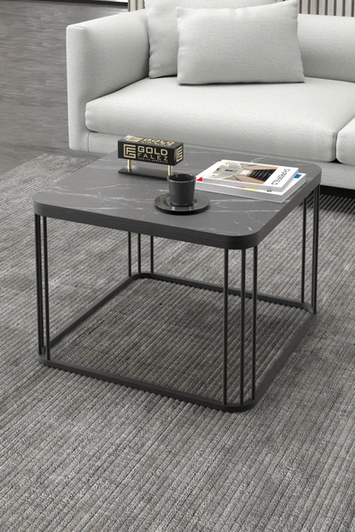 Orta Sehpa Ve Zigon Sehpa Oval Lüx 5'Li Set Atlantik Çam - Resim 5