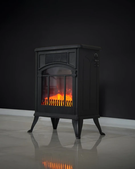 Dlc Castelle 1900W Ayaklı Elektrikli Şömine - Resim 3