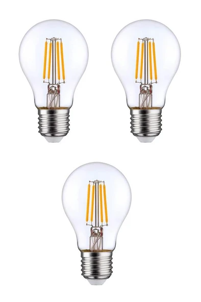 Panasonic 7W (60W) A60 Rustik Led Ampul Sarı Işık E27- 3 Adet ürün görseli 1