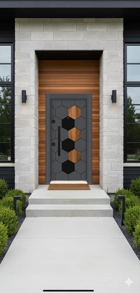 LİV Concept Eli̇t Seri̇si̇ | Elegance Güvenli̇k Kapisi Çeli̇k Kapi - Vi̇lla Kapisi - Resim 3