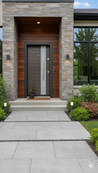 LİV Concept Antrasi̇t Dura | Ahşap Güvenlik Kapısı - Resim 3