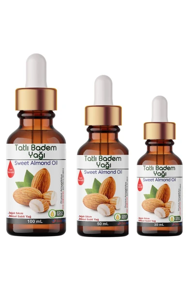 Tatlı Badem Yağı - 50 mL (Soğuk Sıkım Bitkisel Sabit Yağ,Buhardanlık Esansı,Oda Kokusu) ürün görseli 1