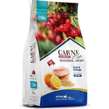 Carni Life Kızılcıklı, Balıklı & Portakallı Yavru Kedi Maması (1,5 kg) ürün görseli 1